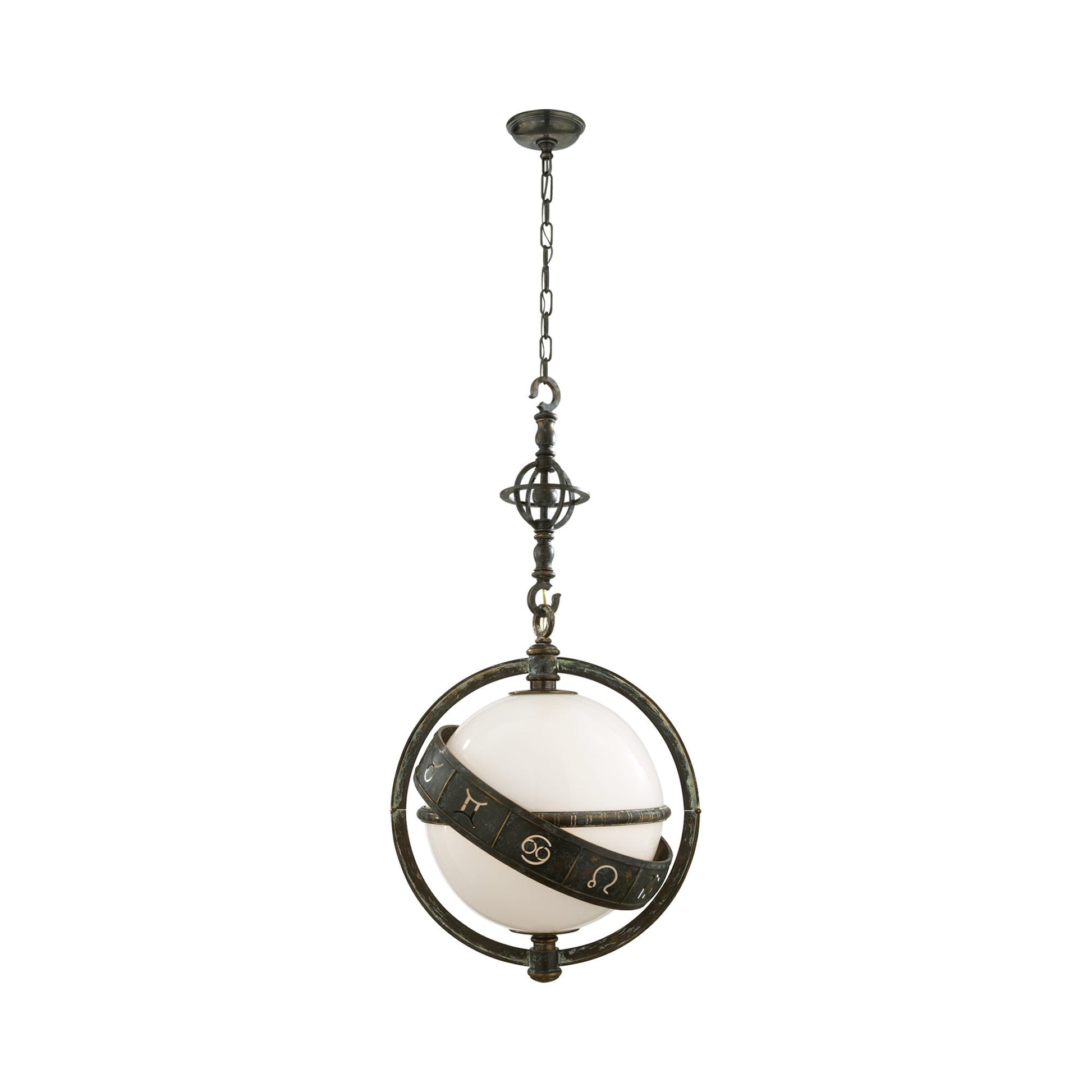 Zodiac Pendant Light in Bronze.