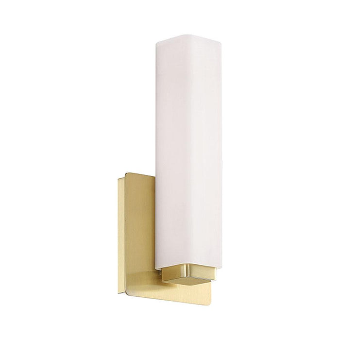 Vogue LED Bath Wall Light in Brushed Brass (11-Inch).