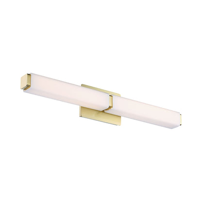 Vogue LED Bath Vanity Light in 27-Inch/Brushed Brass.