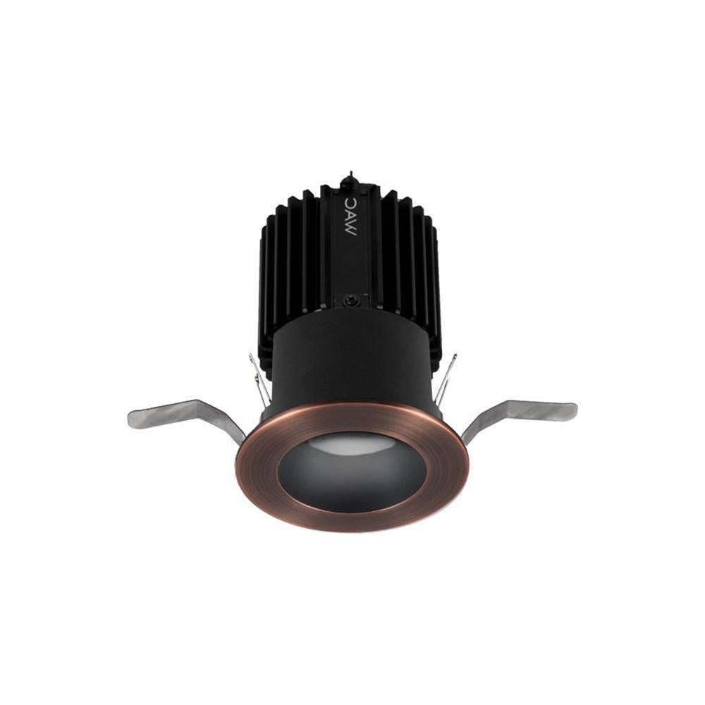 Volta 2 Inch Round Downlight LED Recessed Trim in Copper Bronze.