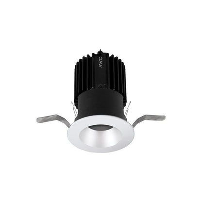 Volta 2 Inch Round Downlight LED Recessed Trim in White.