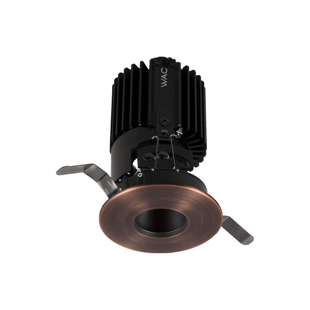 Volta 2 Inch Round Pinhold Adjustable LED Recessed Trim in Black.