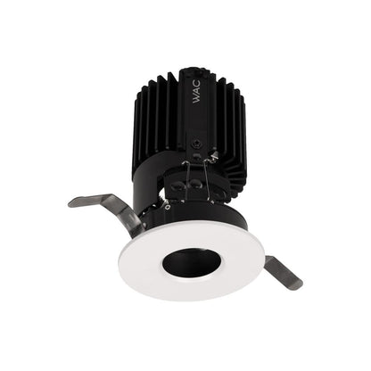 Volta 2 Inch Round Pinhold Adjustable LED Recessed Trim in White.