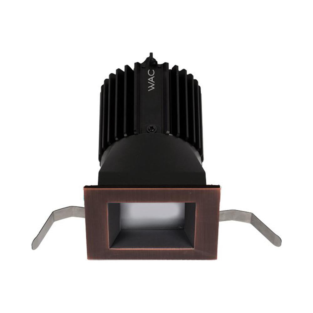 Volta 2 Inch Square Downlight LED Recessed Trim in Copper Bronze.