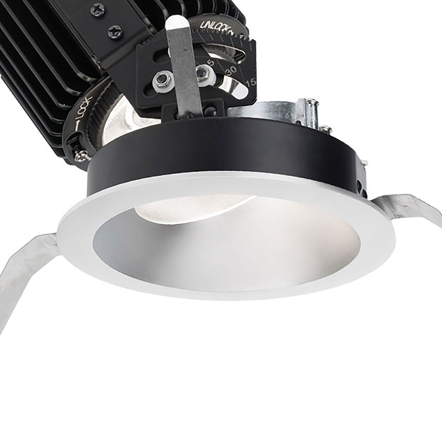 Volta 4.5 Inch Round Adjustable LED Recessed Trim in Detail.