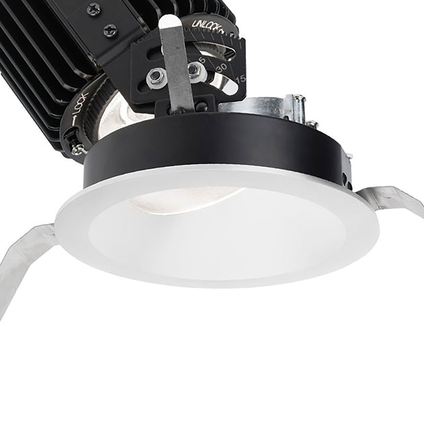 Volta 4.5 Inch Round Adjustable LED Recessed Trim in Detail.