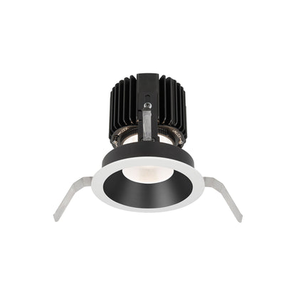 Volta 4.5 Inch Round Shallow Regressed LED Recessed Trim in Black/White.