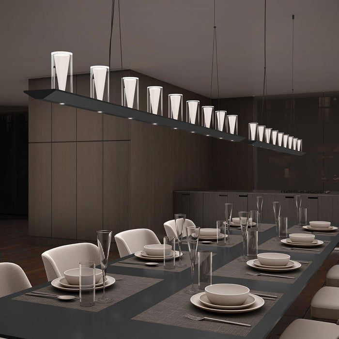 Votives™ LED Linear Pendant Light in dining room.
