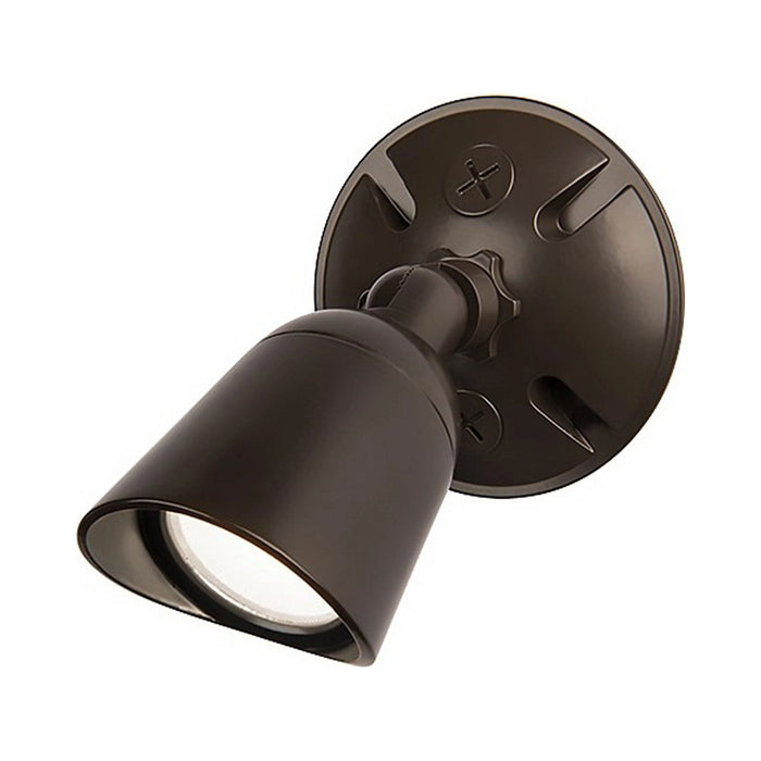 Endurance LED Spot Outdoor Wall Light in Architectural Bronze.