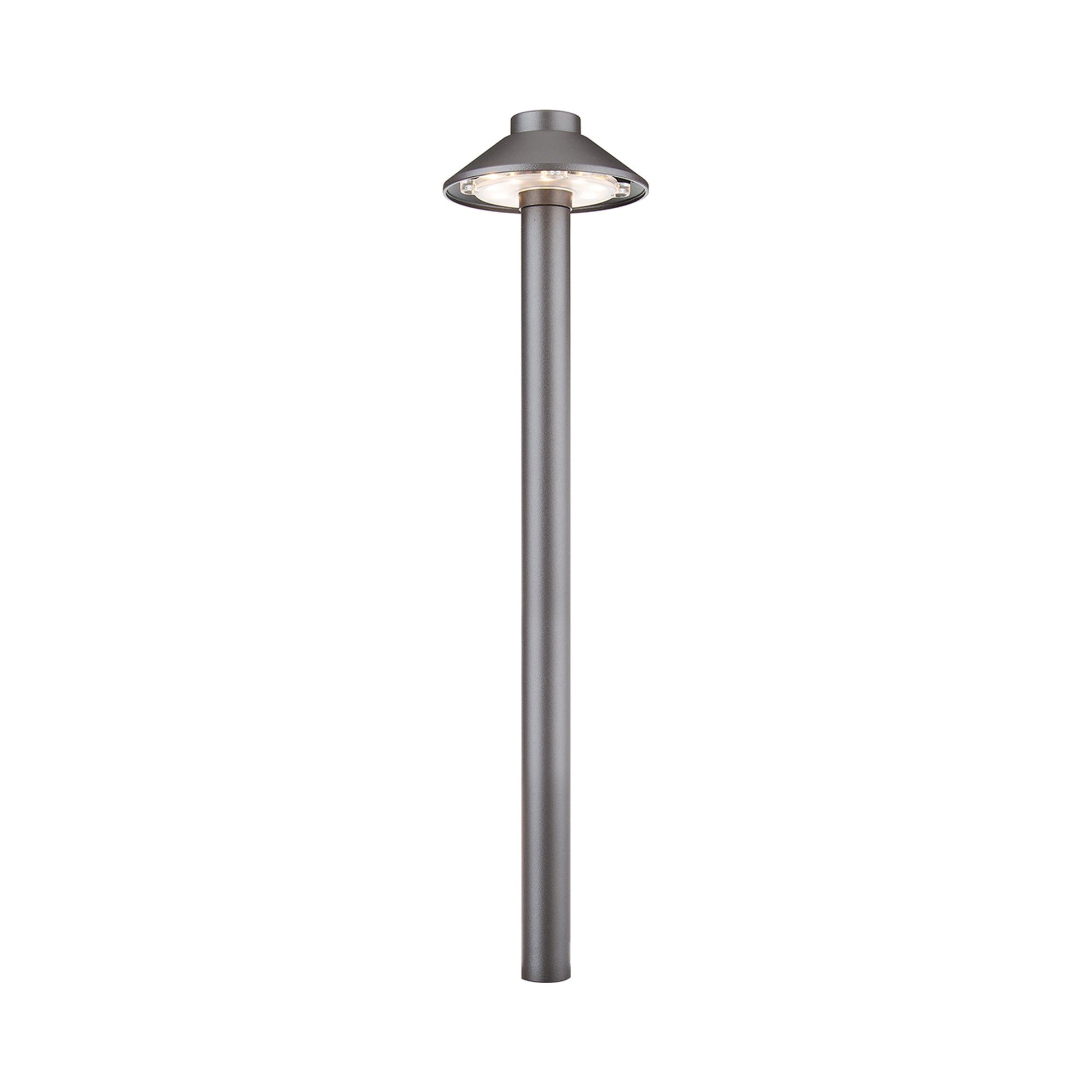 LED Landscape Interpath Light 12V in Bronze on Aluminum/Cone Shape (2700K).