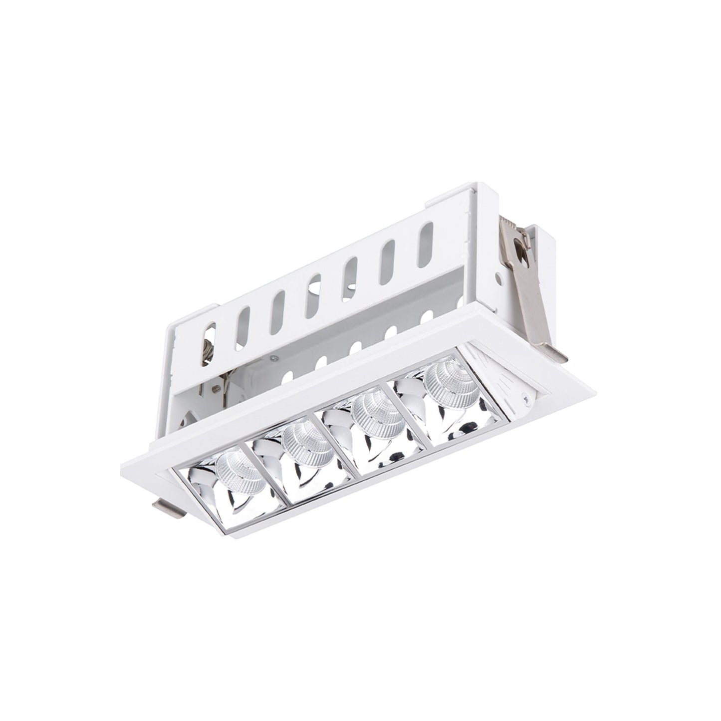 Multi Stealth Adjustable Trim LED Recessed Light in Chrome/White (3.5W/45-Degree).