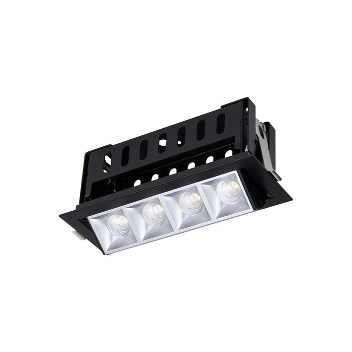 Multi Stealth Adjustable Trim LED Recessed Light in Haze/Black (3.5W/45-Degree).