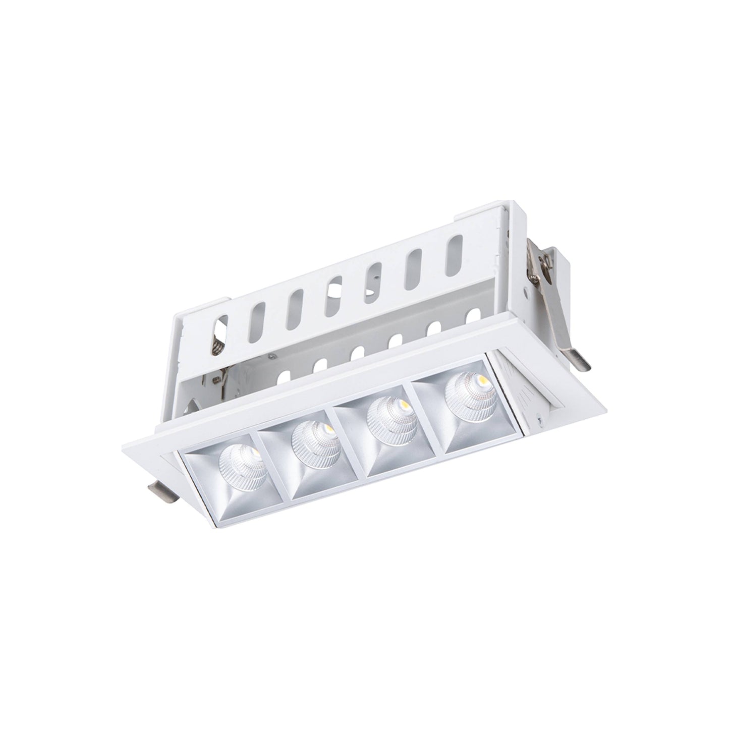 Multi Stealth Adjustable Trim LED Recessed Light in Haze/White (3.5W/45-Degree).