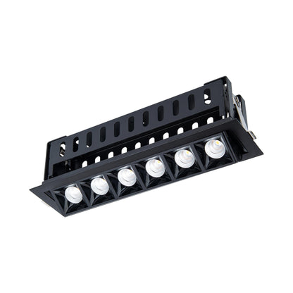 Multi Stealth Adjustable Trim LED Recessed Light in Black/Black (3.3W/45-Degree).