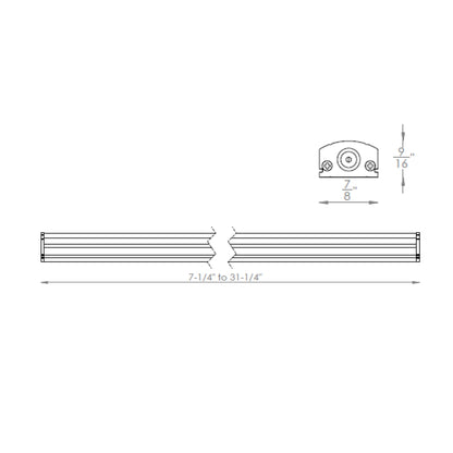 Straight Edge® LED Strip Light - line drawing.