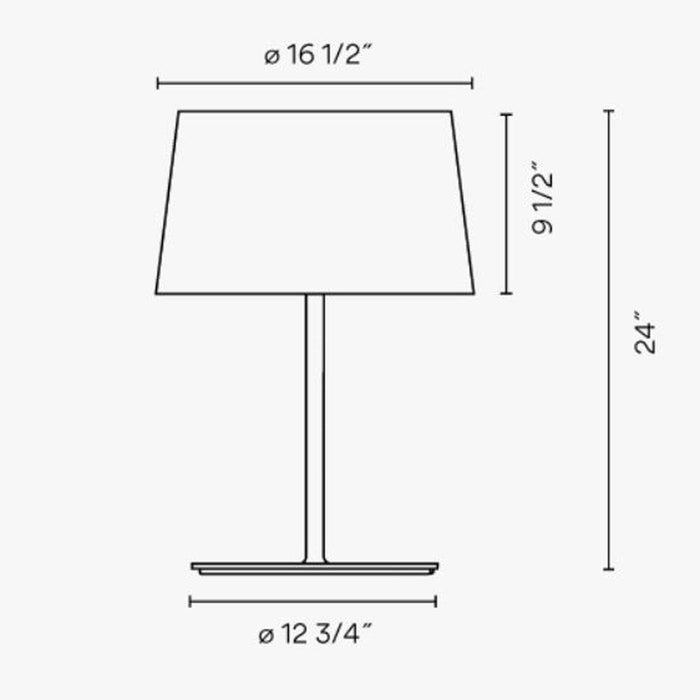 Warm Table Lamp - line drawing.