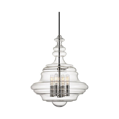 Washington Pendant Light in 4-Light/Polished Nickel.