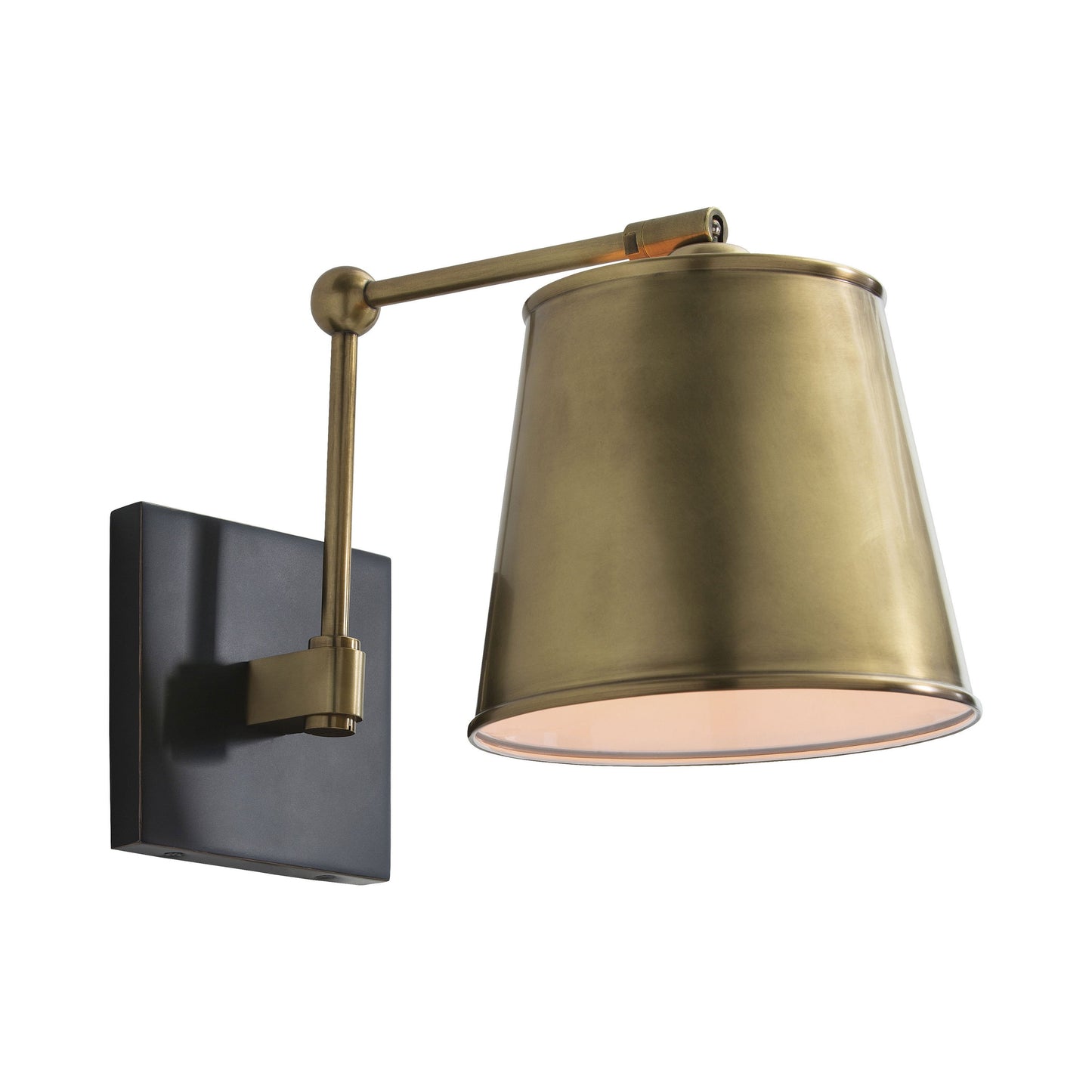 Watson Wall Light in Antique Brass.