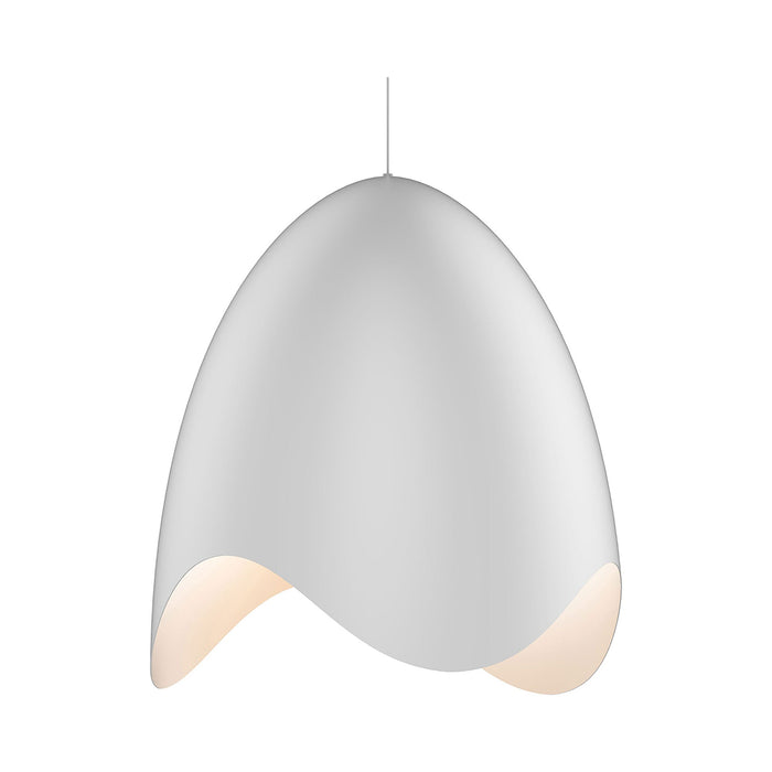 Waveforms™ Bell LED Pendant Light in Large/Satin White with White Interior.