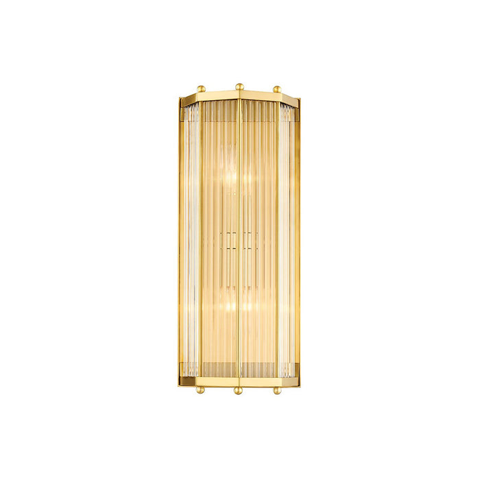 Wembley Wall Light in Aged Brass.