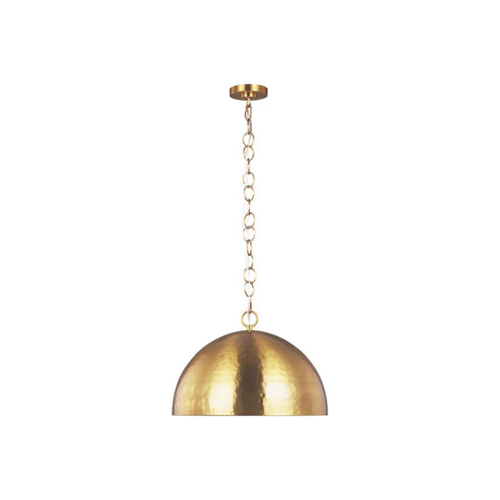 Whare Pendant Light in Large/Burnished Brass.