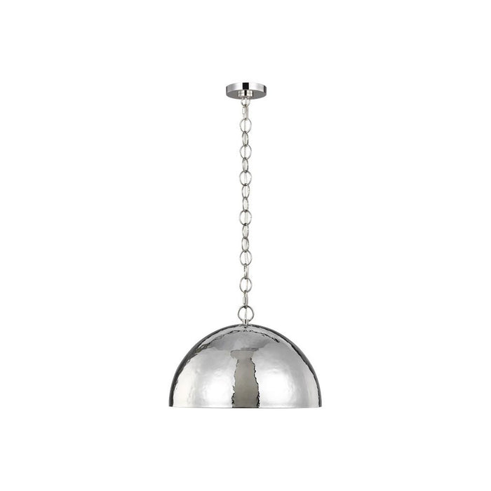 Whare Pendant Light in Large/Polished Nickel.
