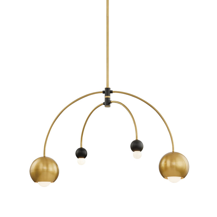 Willow Chandelier in Gold and Black.