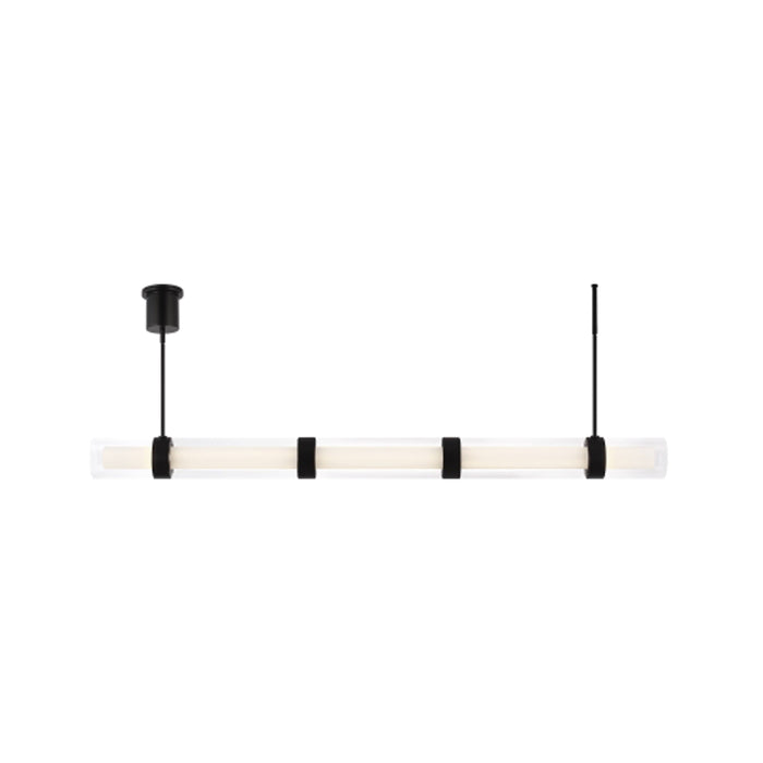 Wit LED Linear Suspension Light in Black (5-Glass).
