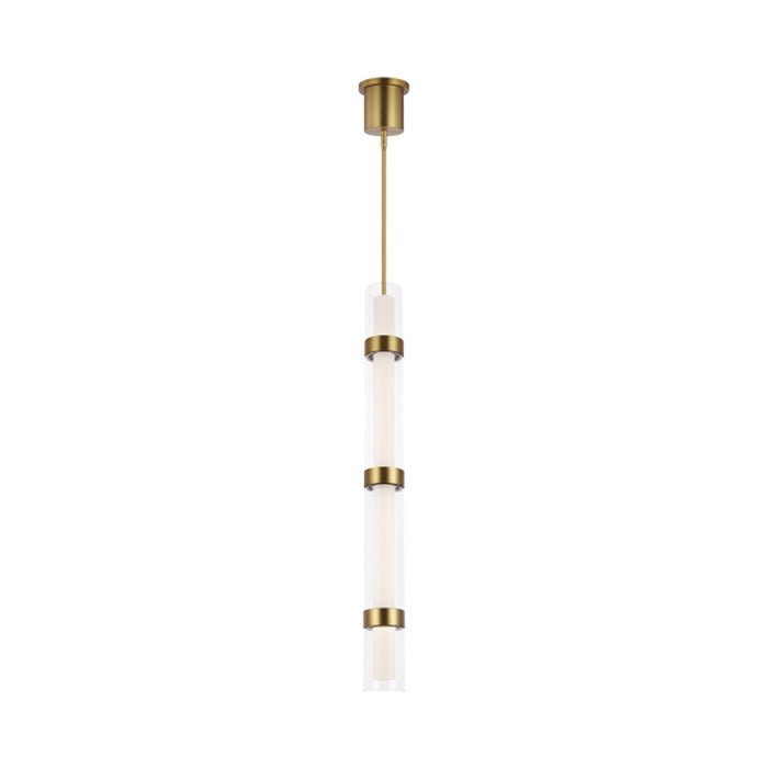 Wit LED Pendant Light in Aged Brass (4-Glass).