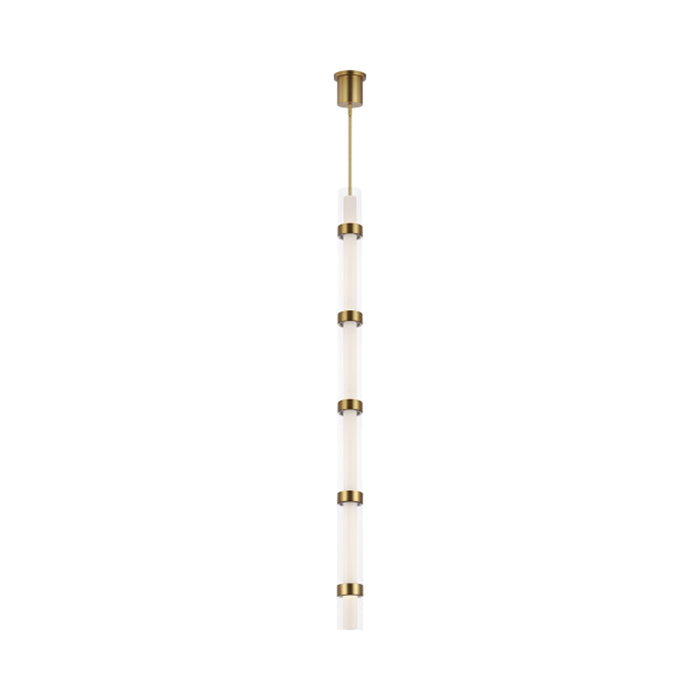 Wit LED Pendant Light in Aged Brass (6-Glass).