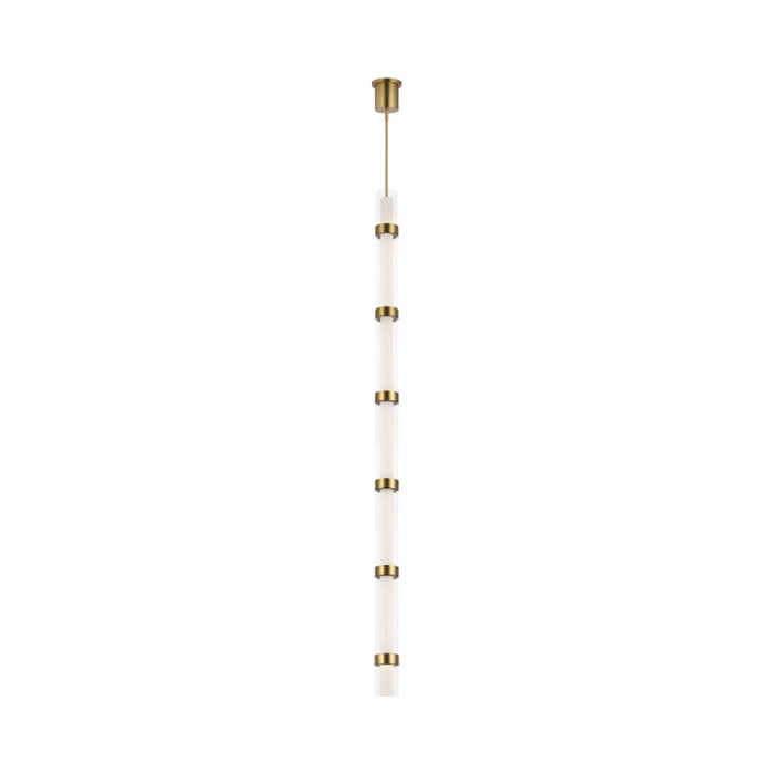 Wit LED Pendant Light in Aged Brass (7-Glass).