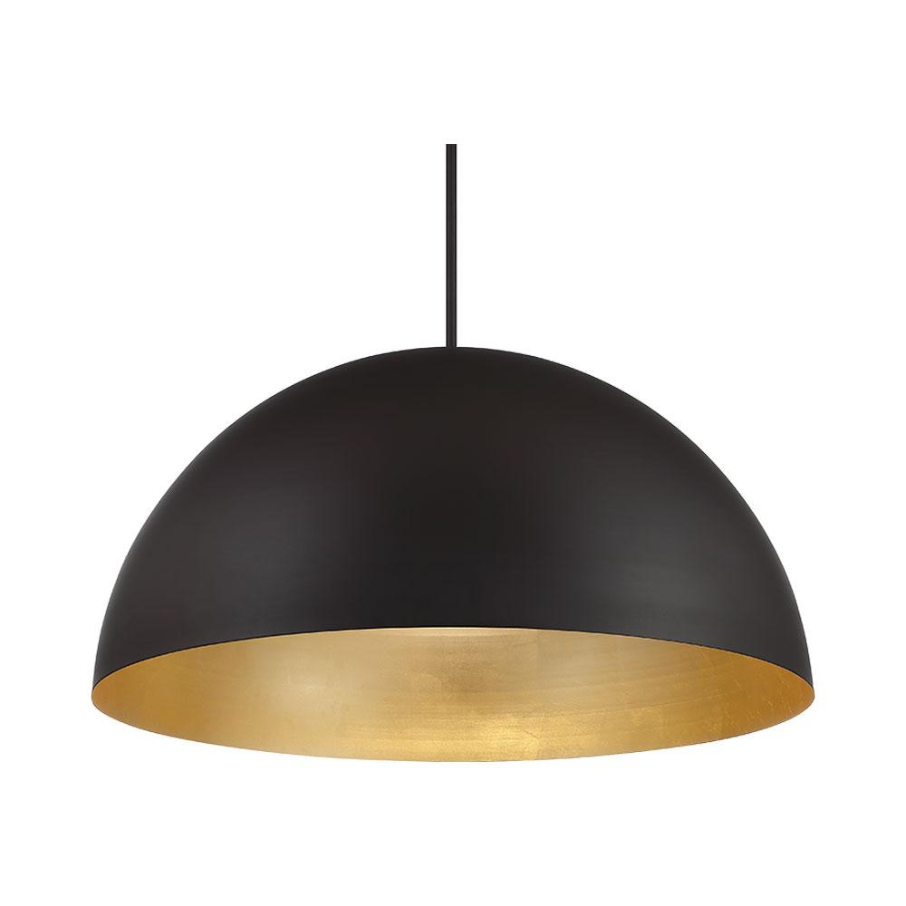 Yolo LED Pendant Light in Large/Gold Leaf/Bronze.