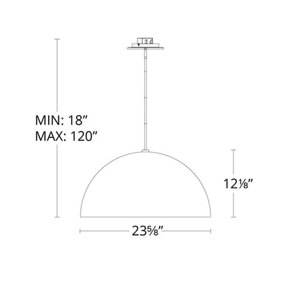 Yolo LED Pendant Light - line drawing.