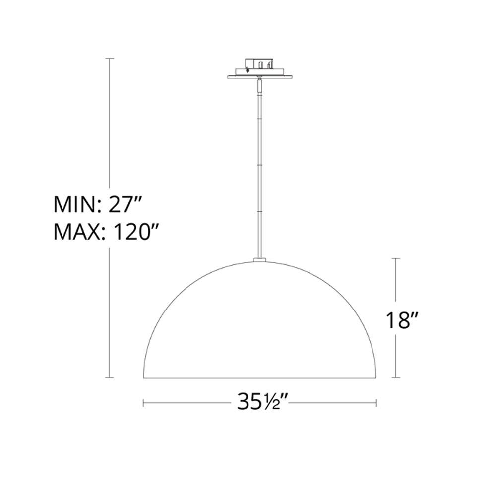 Yolo LED Pendant Light - line drawing.