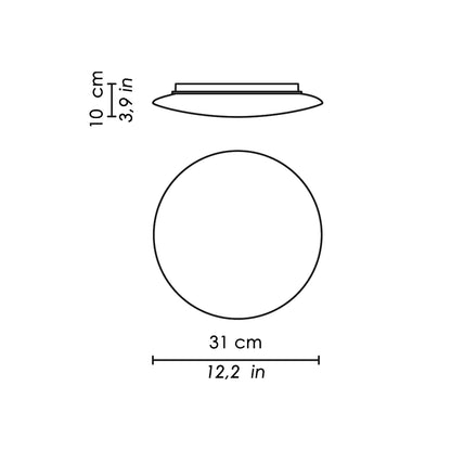 Bis Ceiling/Wall Light - line drawing.