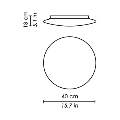 Bis Ceiling/Wall Light - line drawing.
