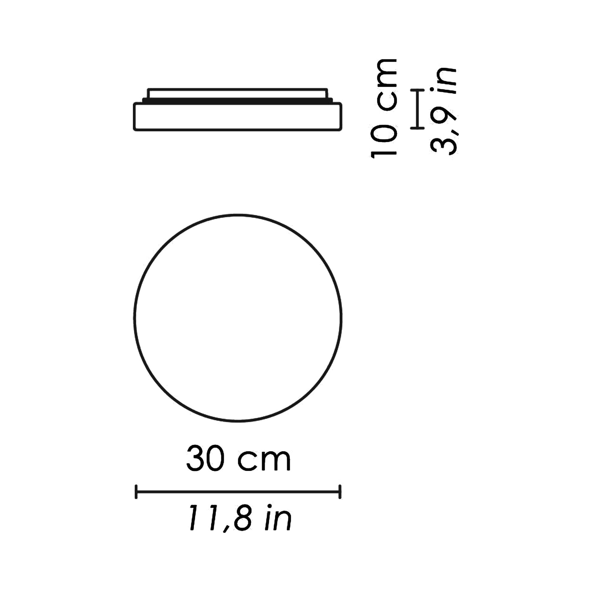 Drum Ceiling/Wall Light - line drawing.