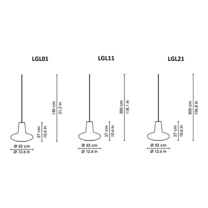 Giulietta Pendant Light - line drawing.