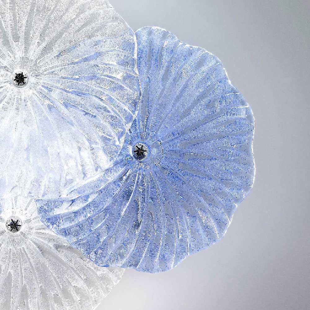 Mariposa Glass Panels in Light Blue (Round).
