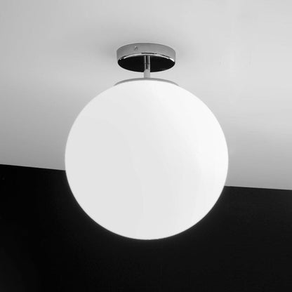 Sferis Semi Flush Mount Ceiling Light in Chrome.