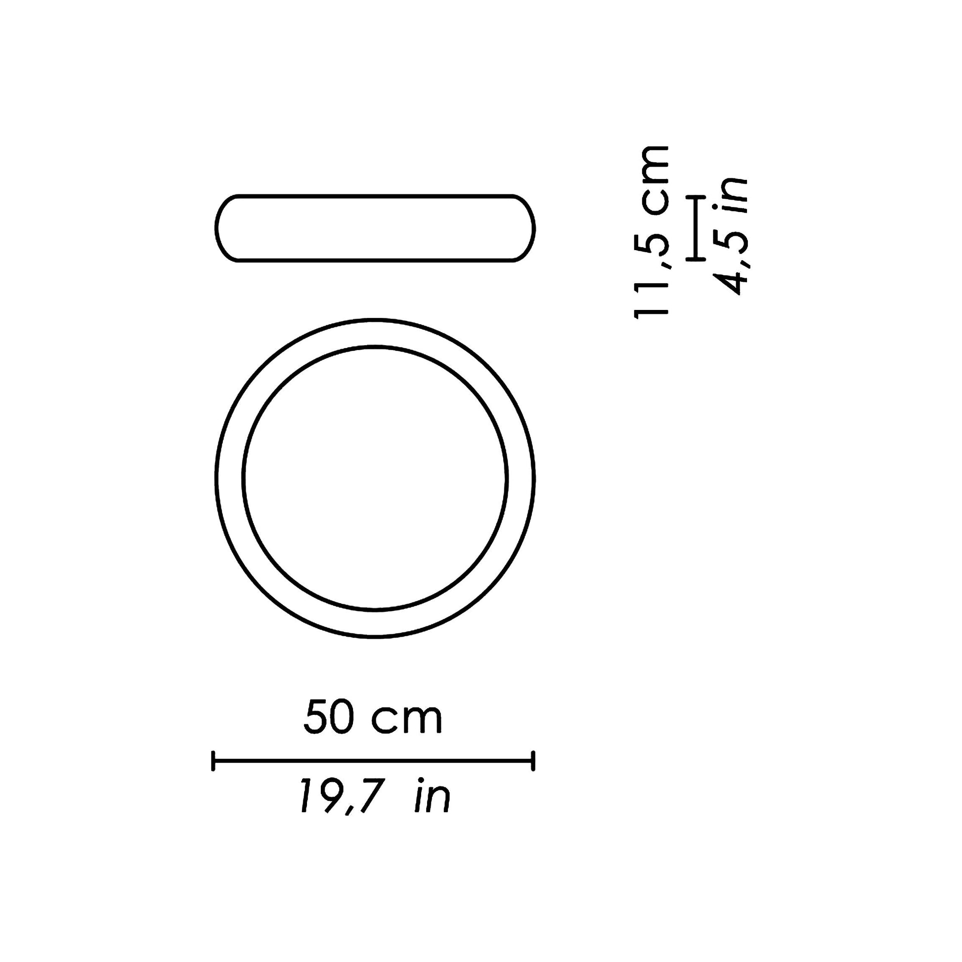 Treviso Ceiling / Wall Light - line drawing.
