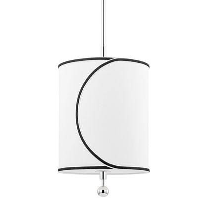 Zara Pendant Light in Polished Nickel (1-Light).