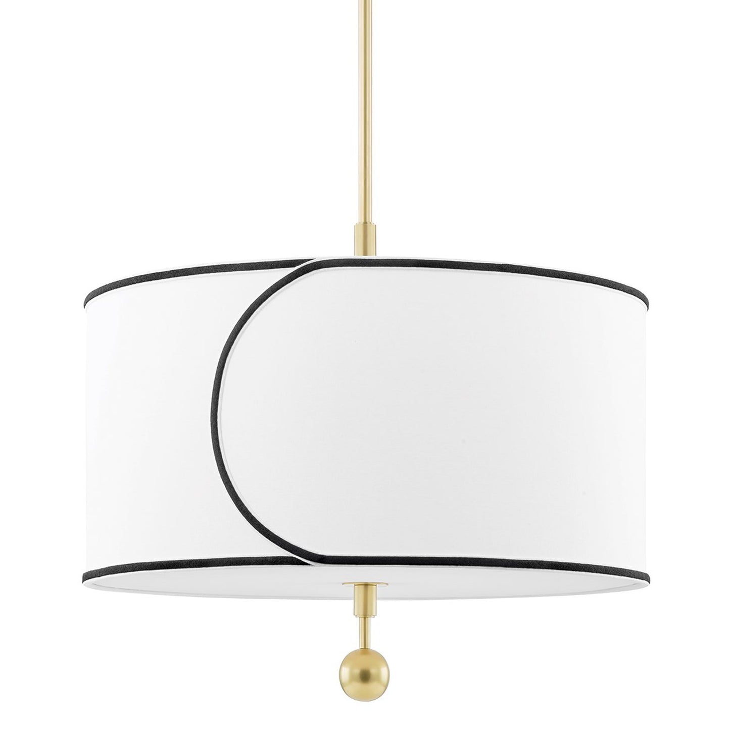 Zara Pendant Light in Aged Brass (3-Light).