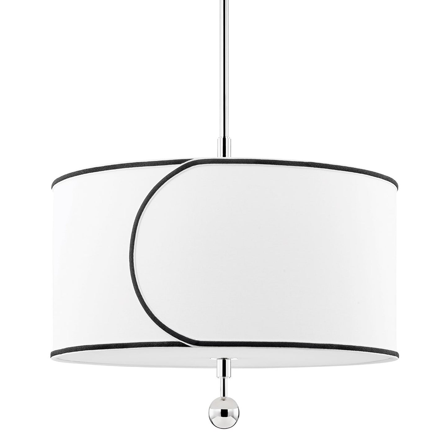 Zara Pendant Light in Polished Nickel (3-Light).