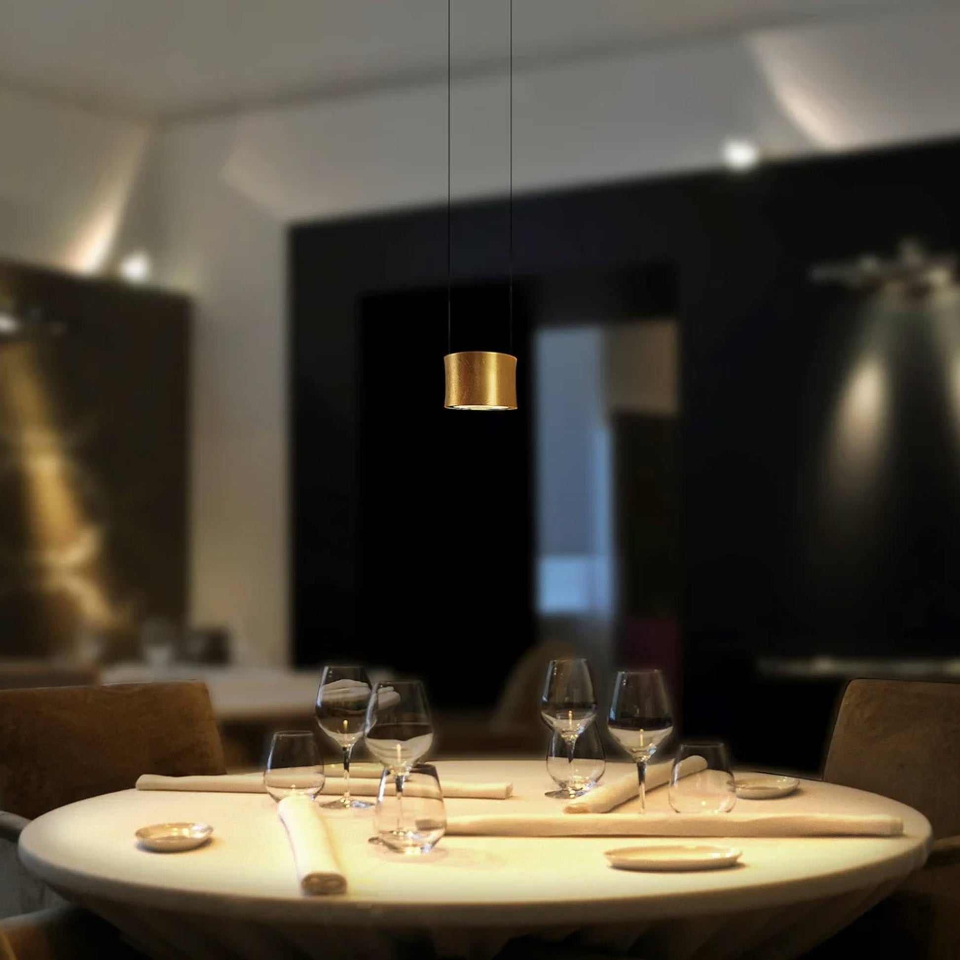 Impulse LED Pendant Light in restaurant.