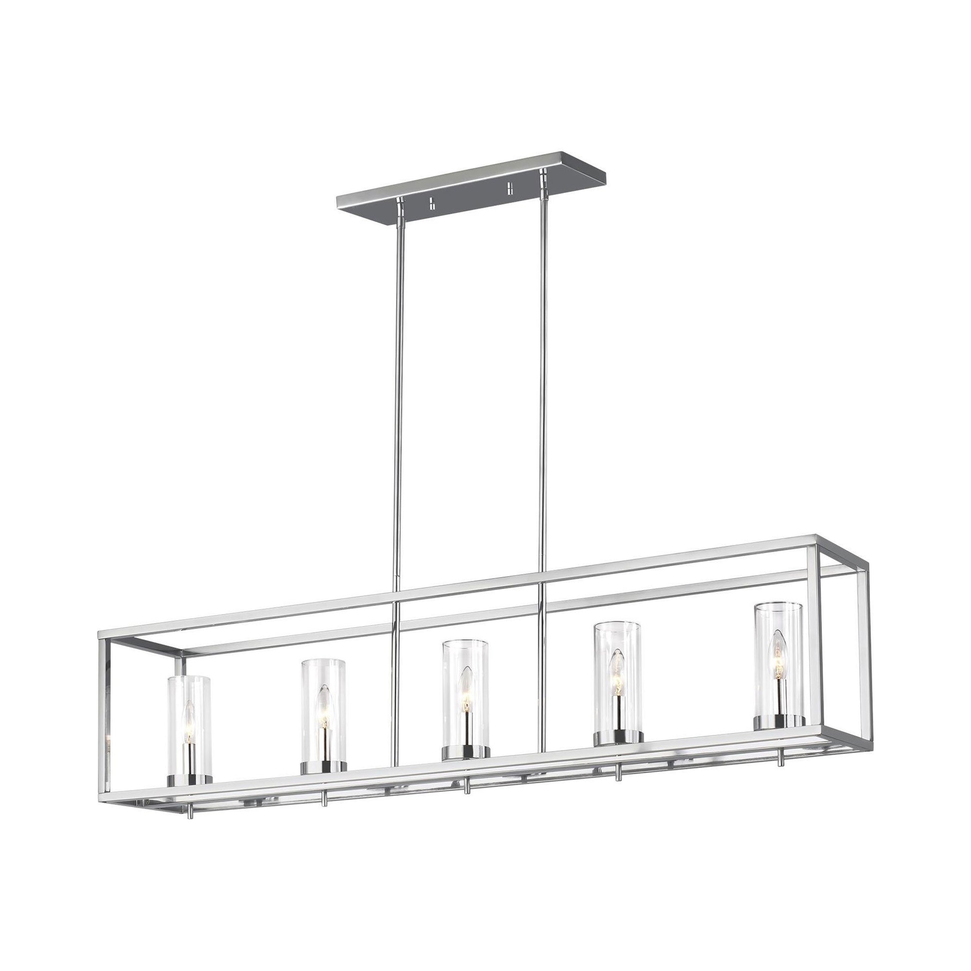 Zire Linear Pendant Light in Chrome.