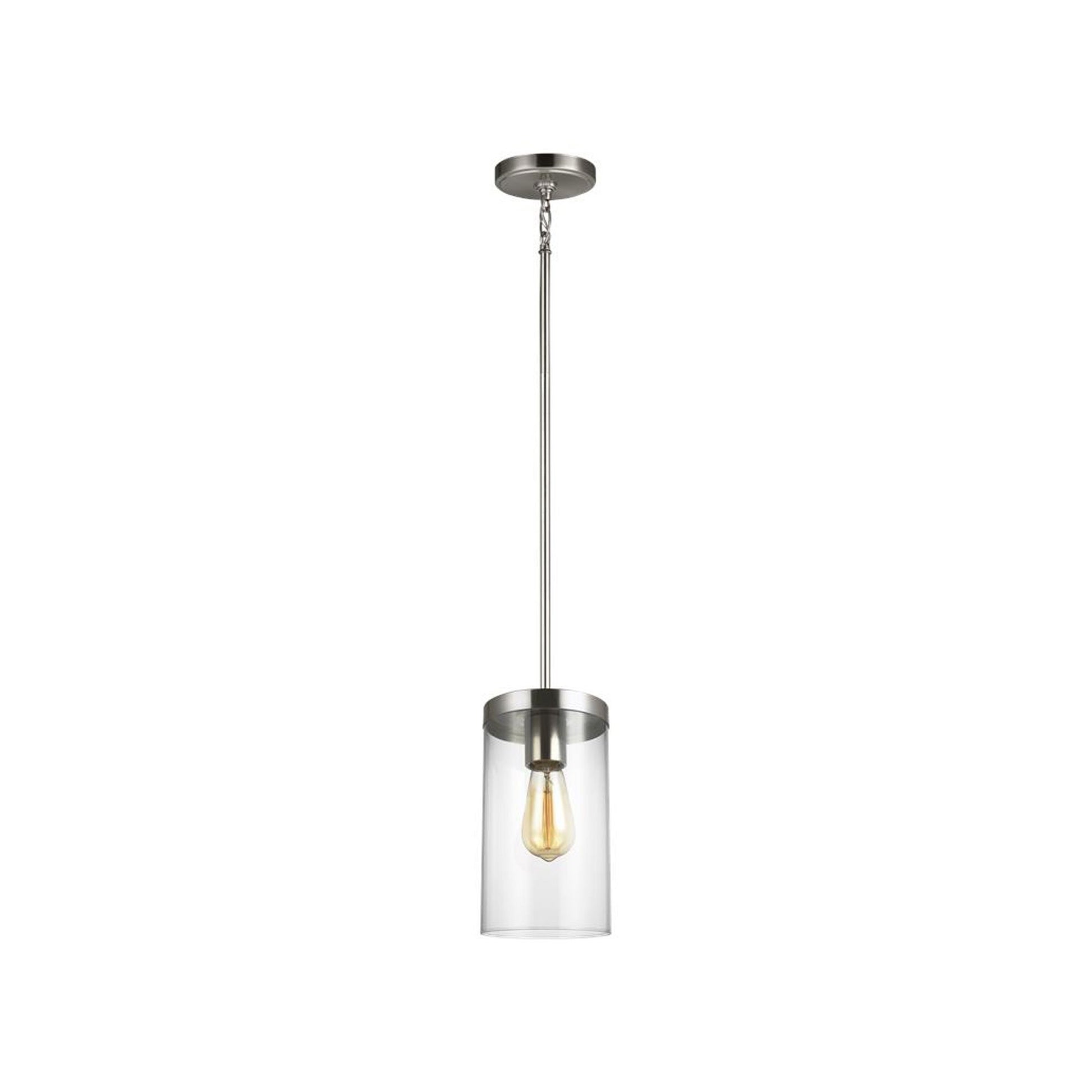 Zire Pendant Light in Brushed Nickel.